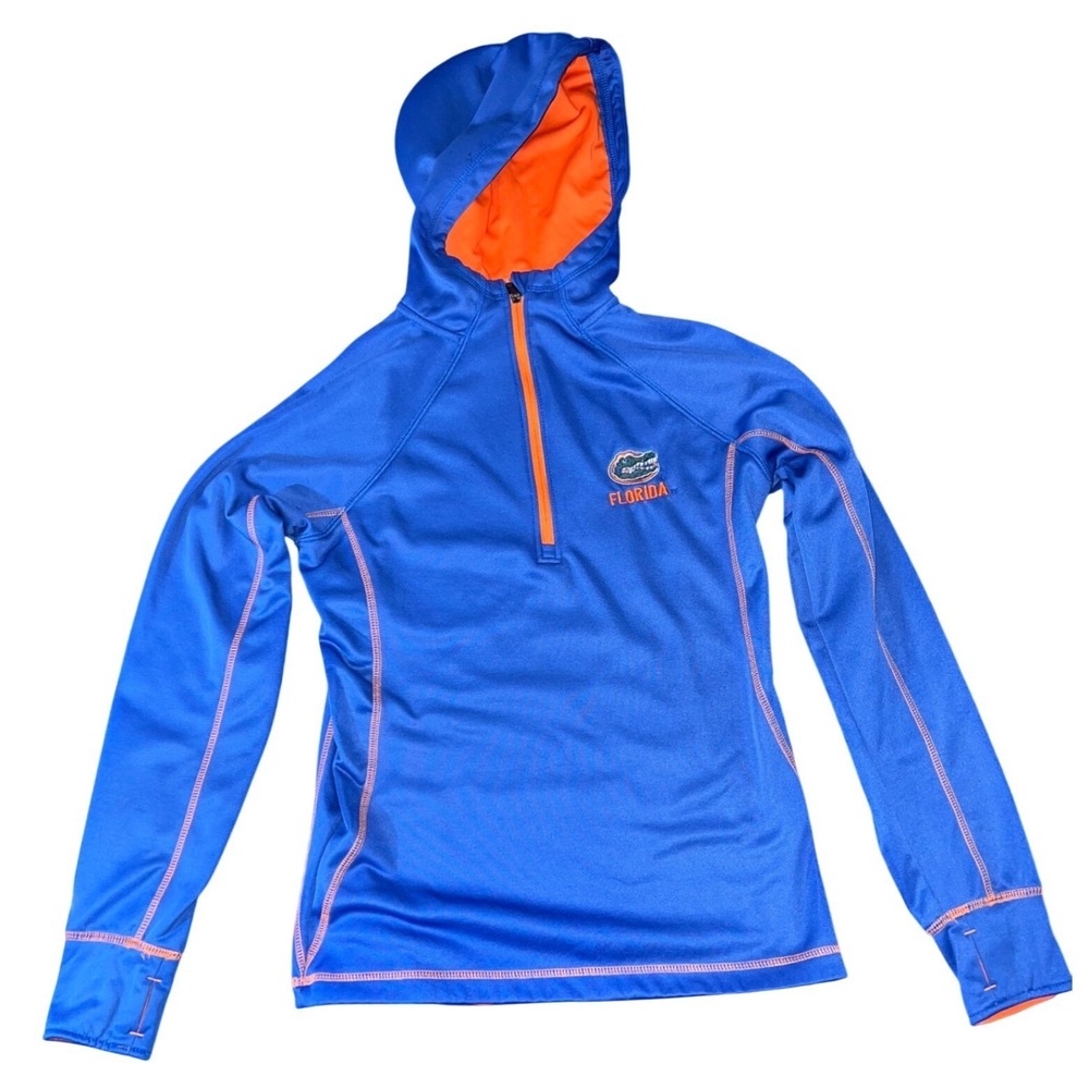Colosseum Florida Gators Boys Medium Blue Orange Quarter Zip Hoodie Pullover
